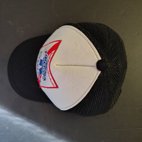 Pabst Blue Ribbon Hat Cap Snap Back Black White DOPE Mesh Trucker Ball Mens - Picture 8 of 15